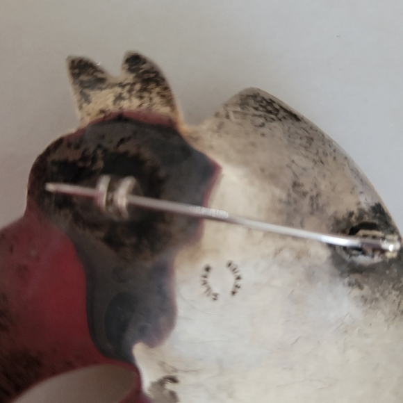 Mexican Silver Vintage LHorses Head Pin. - Picture 3 of 4